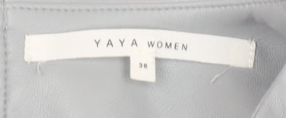Womens UK Size 8 YAYA Grey Basic Blouse