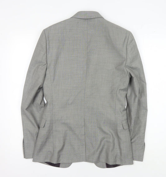 Mens UK Size 34 Topman Regular Grey Suit Jacket