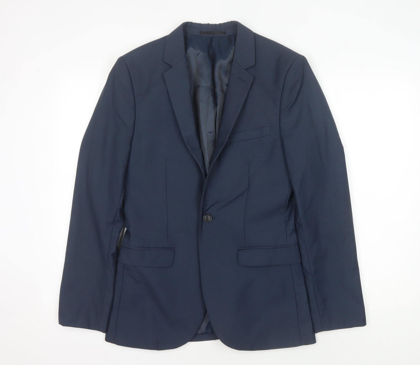 Mens UK Size 34 Topman Regular Blue Suit Jacket