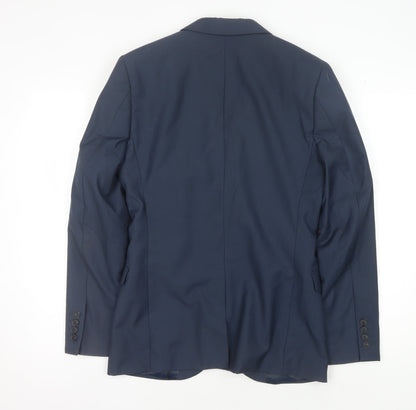 Mens UK Size 34 Topman Regular Blue Suit Jacket