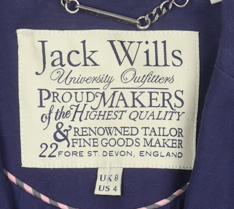 Jack Wills Women's Blue Blazer Size 8, Regular Fit