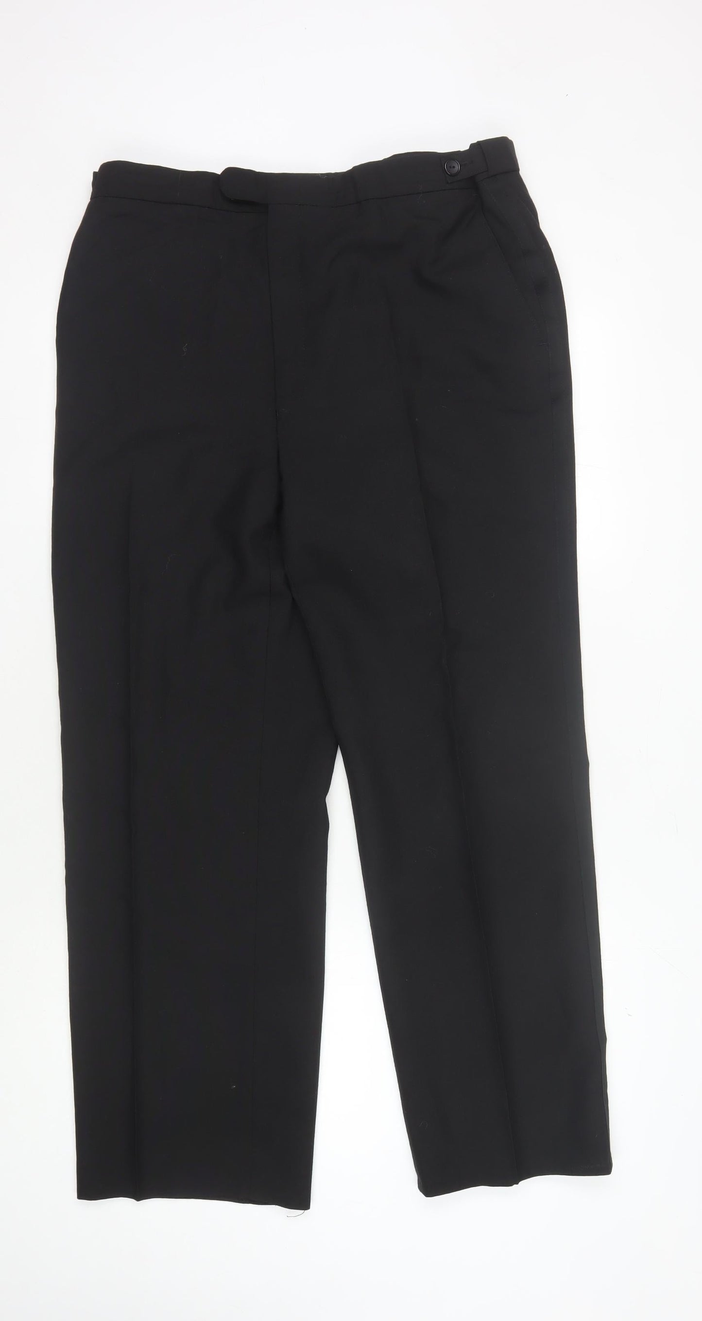 St Michael Men's Black Dress Pants 40W Workwear