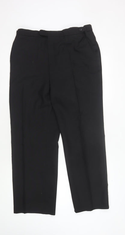 St Michael Men's Black Dress Pants 40W Workwear