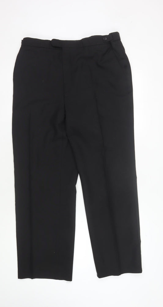 St Michael Men's Black Dress Pants 40W Workwear