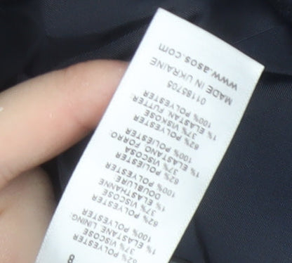 ASOS Women's Black Pinstripe Blazer Size 12