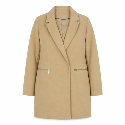 Womens UK Size 10 Topshop Beige Overcoat