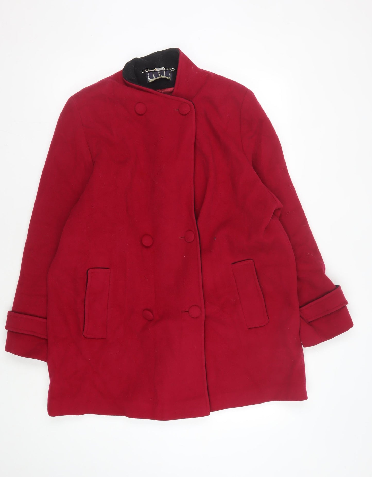 Womens UK Size 16 Kesta London Red Pea Coat