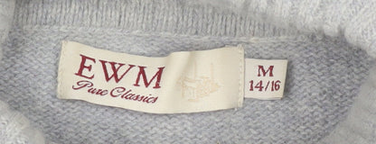 EWM Women's Grey Wool Roll Neck Jumper M