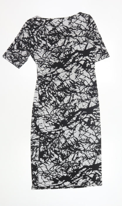 Marks and Spencer Women's Black Long Bodycon Dress - Size 10