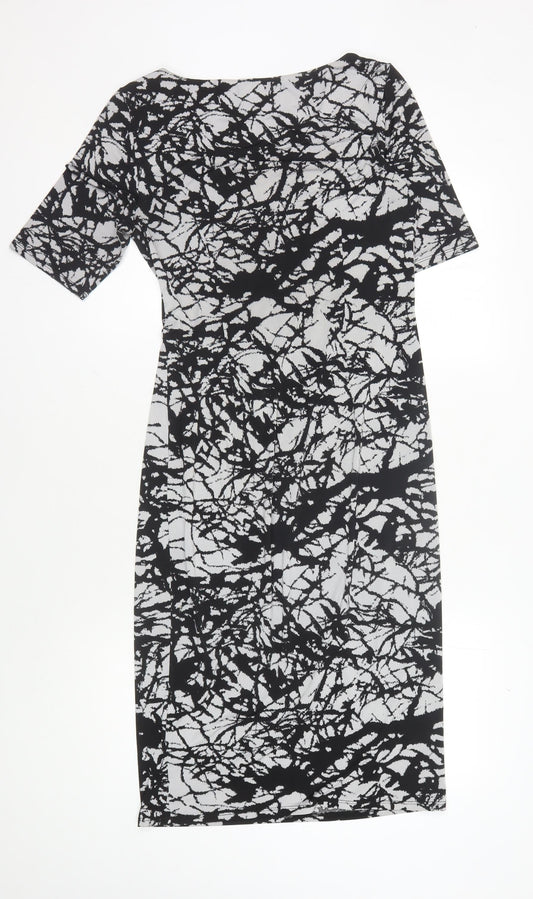 Marks and Spencer Women's Black Long Bodycon Dress - Size 10