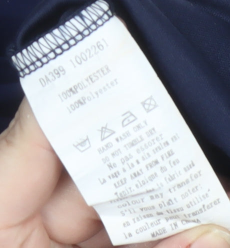 AX Paris Women's Blue Sleeveless Dress, Size 12, Chiffon, Lace