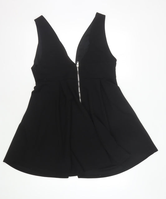 Izabel London Women’s Black Floral Embroidered Dress, Size 16