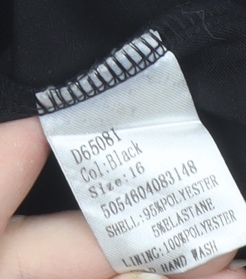 Izabel London Women’s Black Floral Embroidered Dress, Size 16