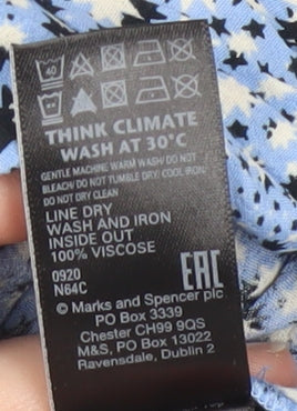 Womens UK Size 14 Marks and Spencer Blue  Blouse