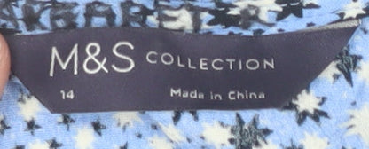Womens UK Size 14 Marks and Spencer Blue  Blouse