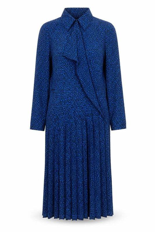Eastex Women's Blue Polka Dot Long Sleeve Dress Size 10