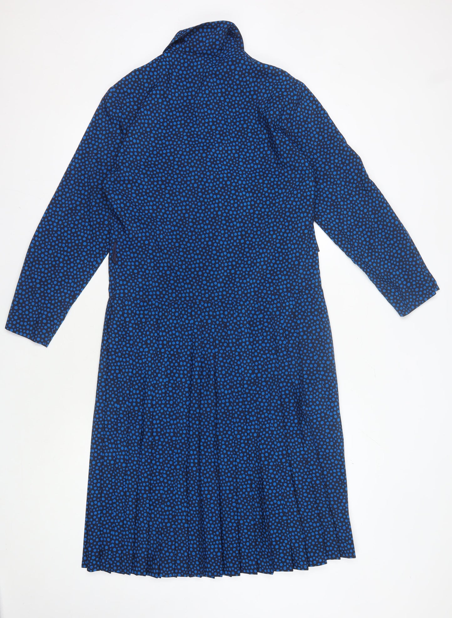 Eastex Women's Blue Polka Dot Long Sleeve Dress Size 10