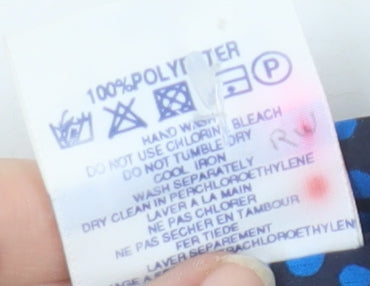 Eastex Women's Blue Polka Dot Long Sleeve Dress Size 10