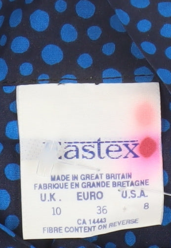 Eastex Women's Blue Polka Dot Long Sleeve Dress Size 10