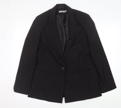 ASOS Women's Black Blazer, Size 12, Regular Fit, Notch Lapel