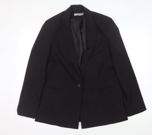 ASOS Women's Black Blazer, Size 12, Regular Fit, Notch Lapel