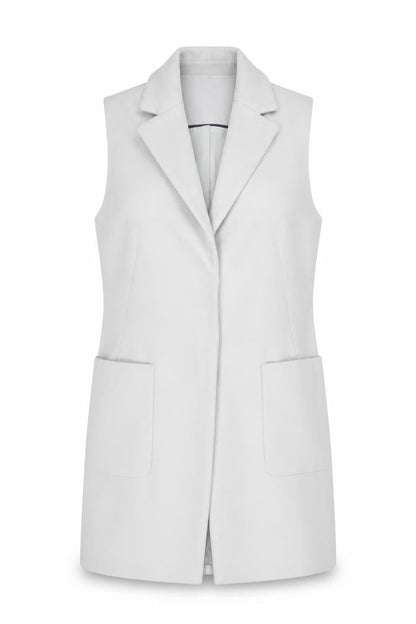 Topshop Women's White Long Waistcoat Size 8