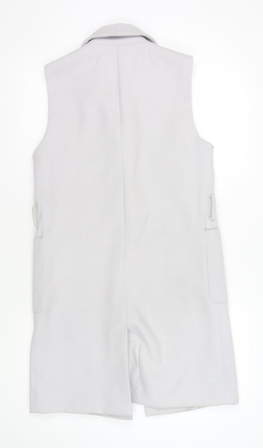 Topshop Women's White Long Waistcoat Size 8