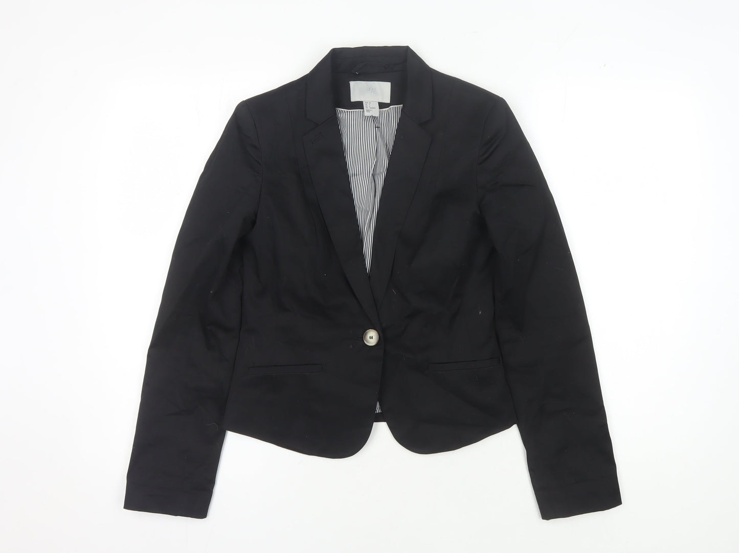 H&M Women's Black Suit Jacket Size 6