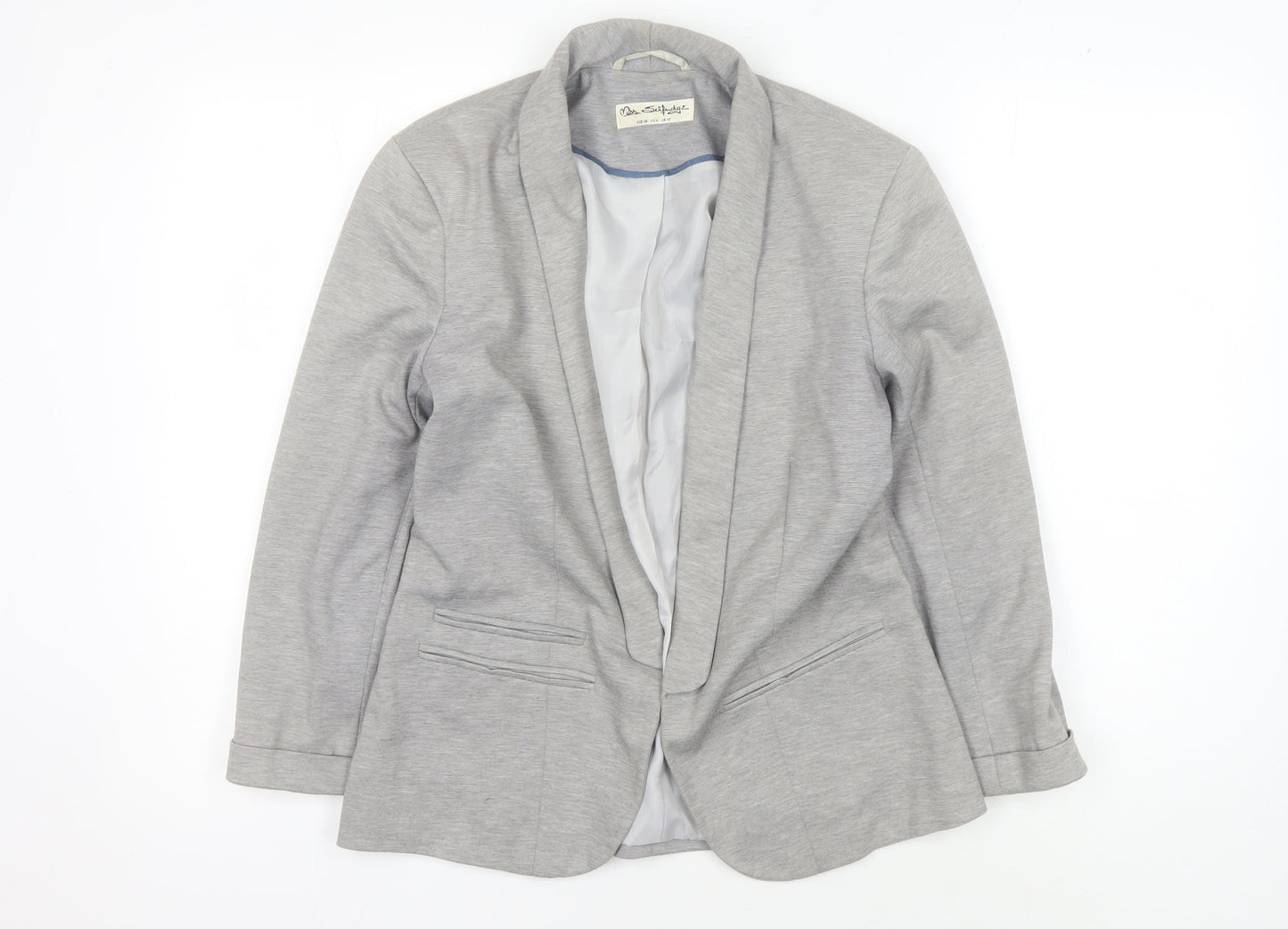 Miss Selfridge Women's Grey Blazer - Size 10
