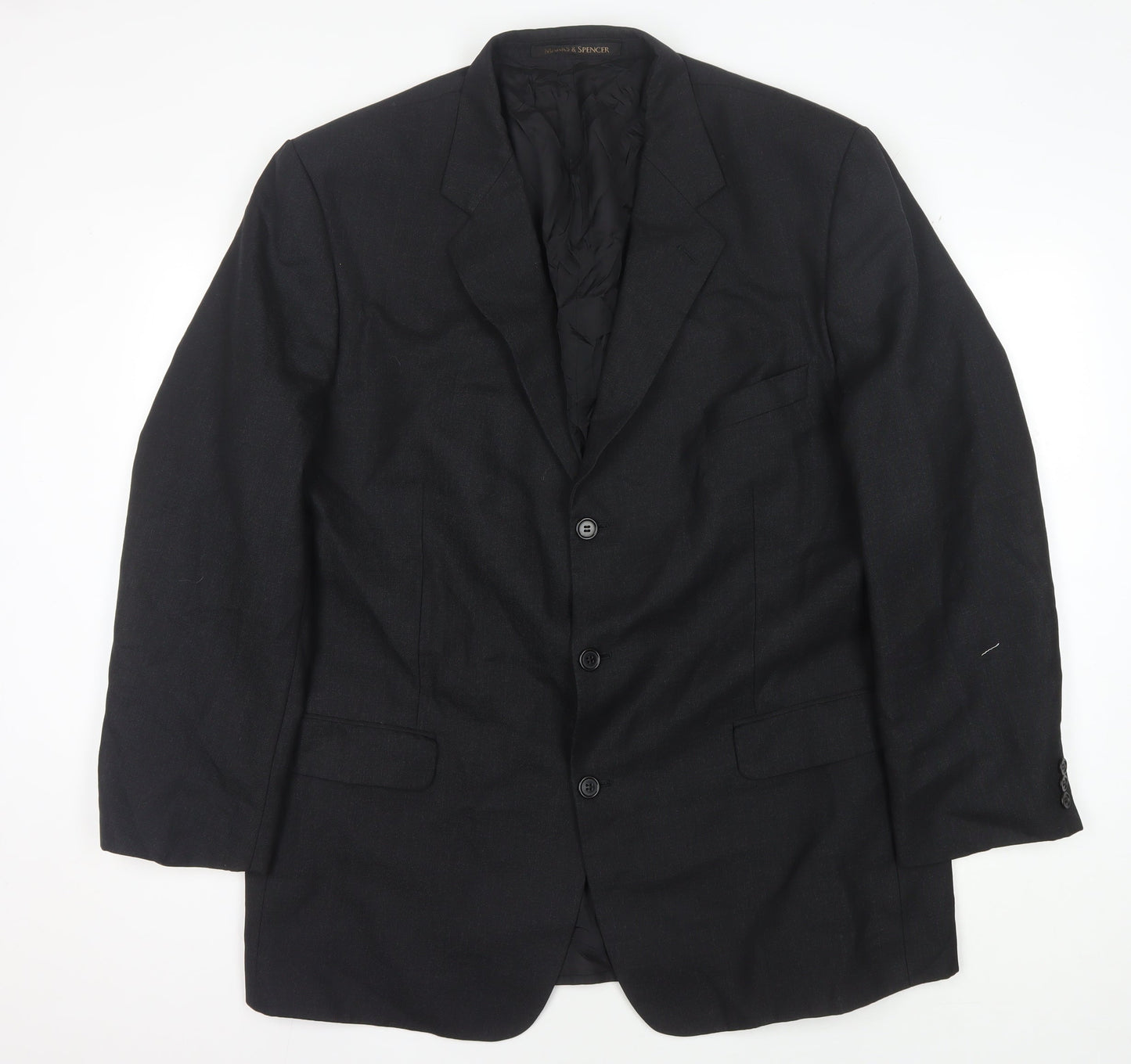 Mens UK Size 46 Marks and Spencer Regular Black Suit Jacket