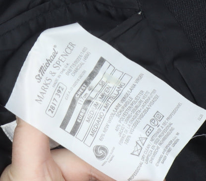 Mens UK Size 46 Marks and Spencer Regular Black Suit Jacket