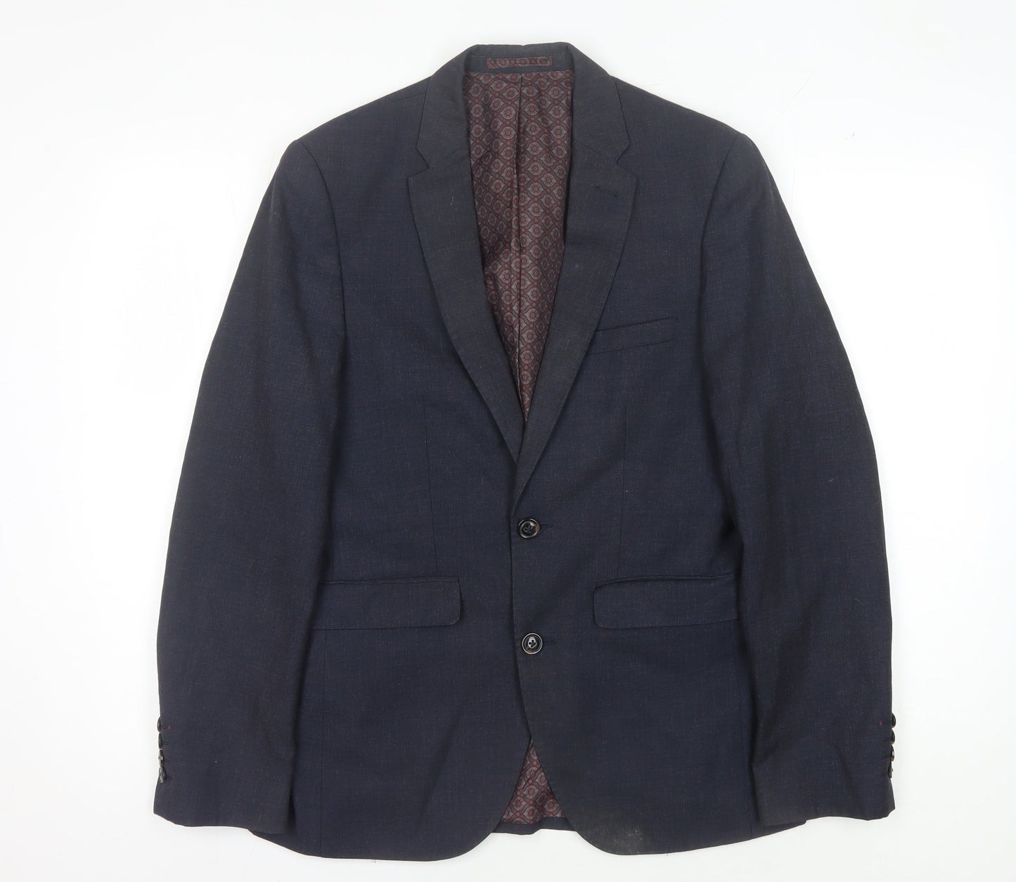 Mens UK Size 36 Burton Regular Blue Suit Jacket