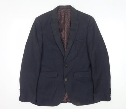 Mens UK Size 36 Burton Regular Blue Suit Jacket