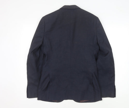 Mens UK Size 36 Burton Regular Blue Suit Jacket