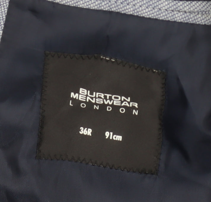 Mens UK Size 36 Burton Regular Blue Suit Jacket