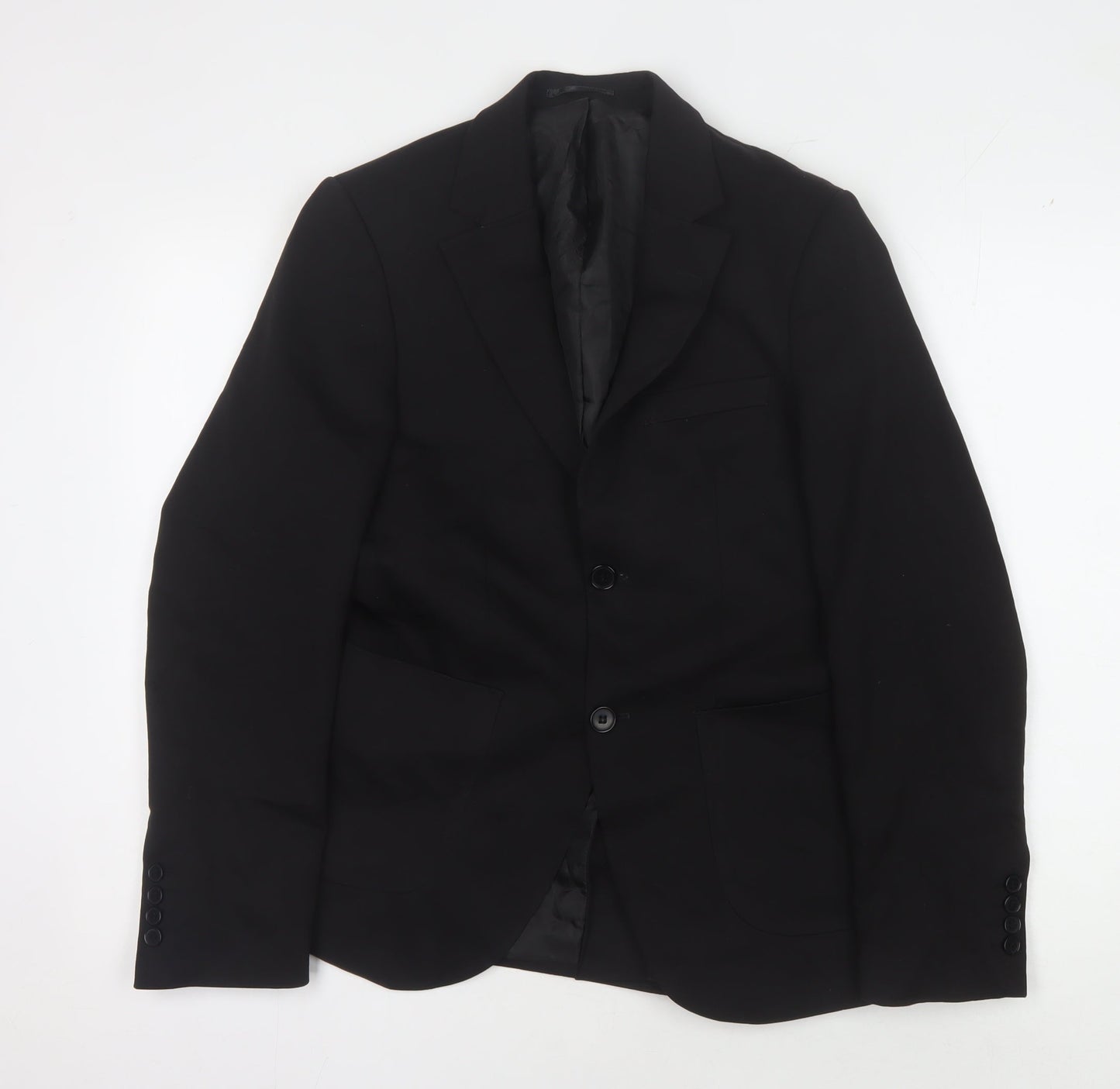 Mens UK Size 34 boohooMAN Regular Black Suit Jacket