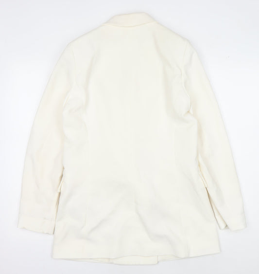 H&M Women's Ivory Blazer Size 10 Double Breasted