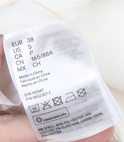 H&M Women's Ivory Blazer Size 10 Double Breasted