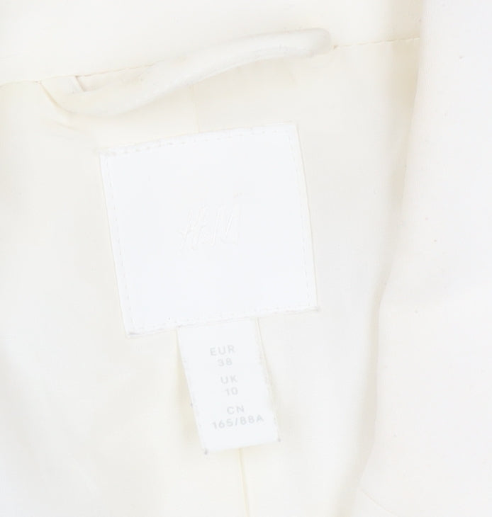 H&M Women's Ivory Blazer Size 10 Double Breasted