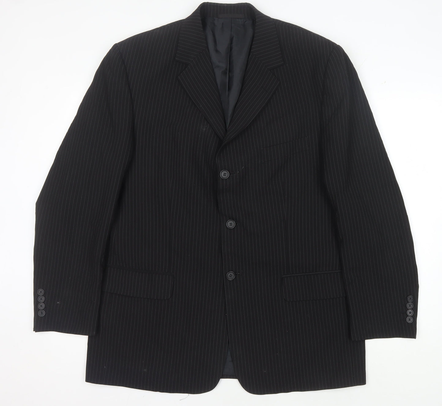 Armando Men's Black Pinstripe Blazer Size 44