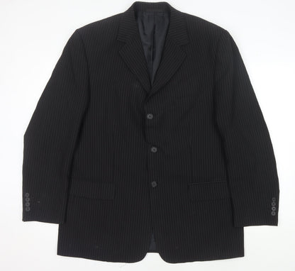 Armando Men's Black Pinstripe Blazer Size 44
