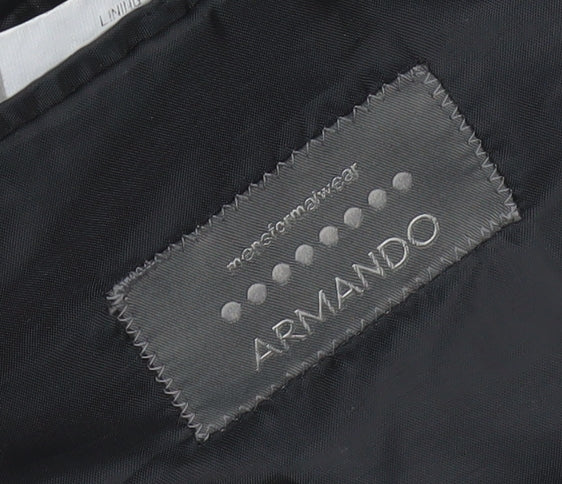 Armando Men's Black Pinstripe Blazer Size 44