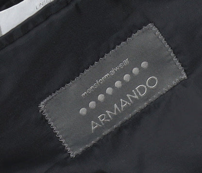 Armando Men's Black Pinstripe Blazer Size 44