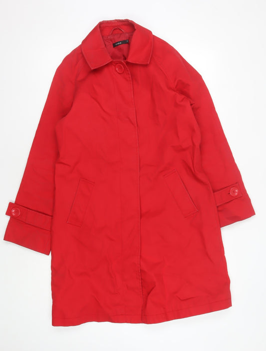 Linea Women's Red Mid-Length Coat Size 12