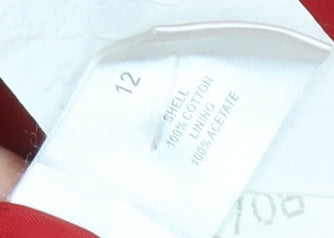 Linea Women's Red Mid-Length Coat Size 12