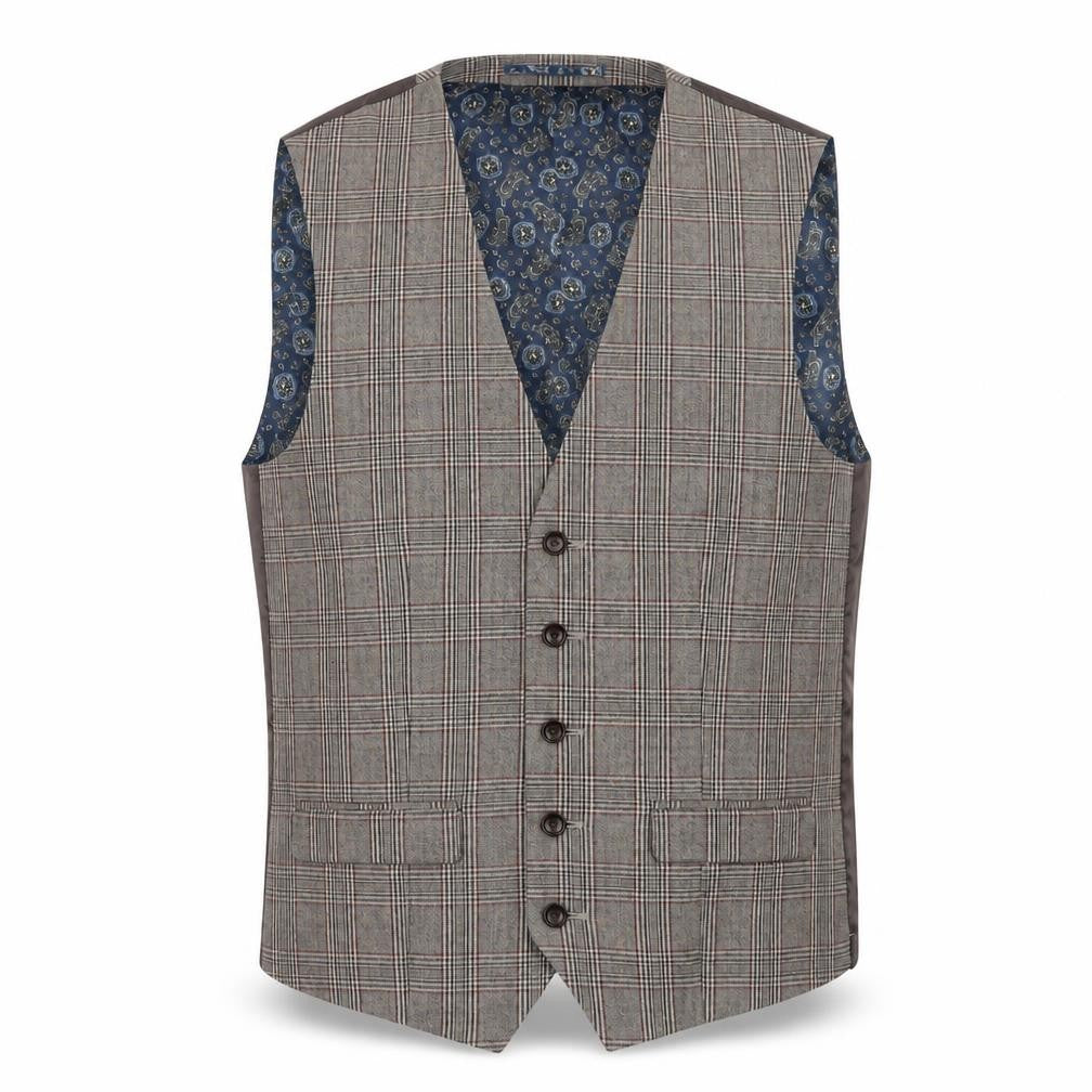 Mens UK Size 38 NEXT Regular Brown Suit Waistcoat