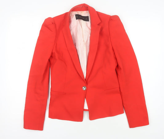 Zara Basic Women's Red Blazer - Size S - Slim Fit
