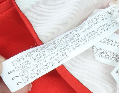 Zara Basic Women's Red Blazer - Size S - Slim Fit