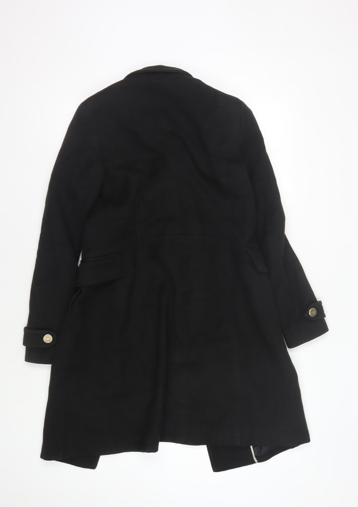 Mango Black Unisex Pea Coat, S, Casual Autumn/Winter Wear