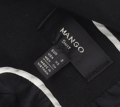 Mango Black Unisex Pea Coat, S, Casual Autumn/Winter Wear